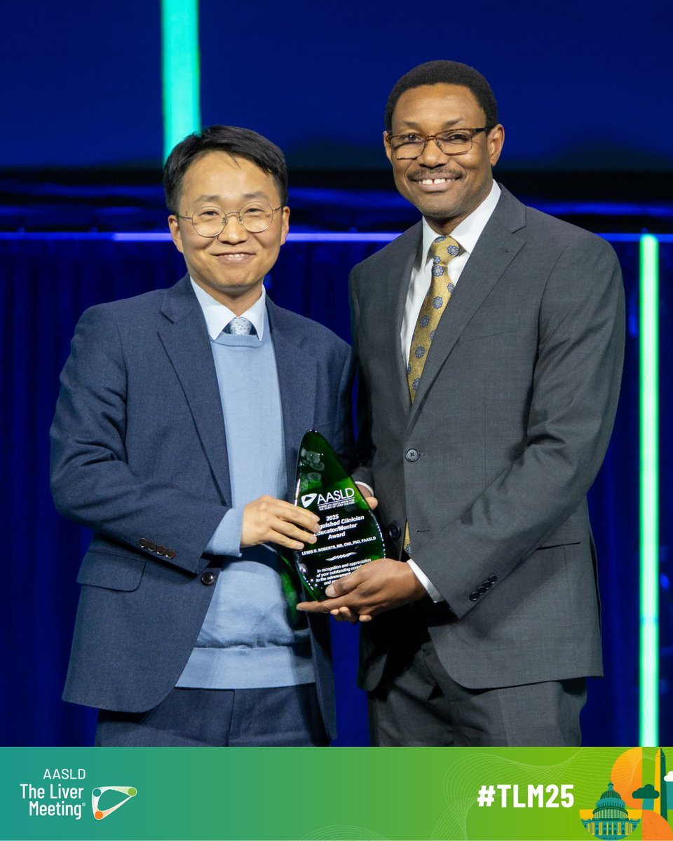 AASLDtweets's tweet image. Celebrating excellence in hepatology! 🌟
We proudly recognized this year’s awardees and honorees at the #TLM25 Awards &amp;amp; Honors Gala. Join us in congratulating this incredible group of 2025 AASLD Distinguished Awardees! 👏👏