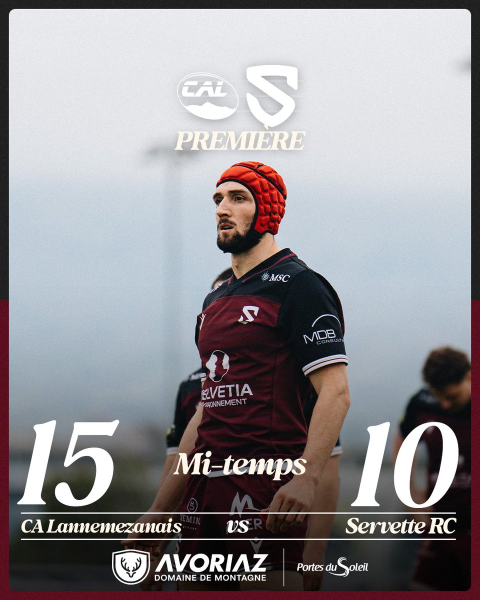 𝗠𝗜-𝗧𝗘𝗠𝗣𝗦 | 𝗣𝗥𝗘𝗠𝗜𝗘𝗥𝗘 ⏸️

Les Grenat sont menés à la pause du côté de Lannemezan (15 à 10). 𝗔𝗹𝗹𝗲𝘇 𝗹𝗲𝘀 𝗴𝗮𝗿𝘀 ! ⚔️ 

📲 Suivez le déroulé du score sur nos stories Instagram &amp; Facebook
 
#NotreHistoireContinue #AllezGrenat
Présenté par Avoriaz Morzine