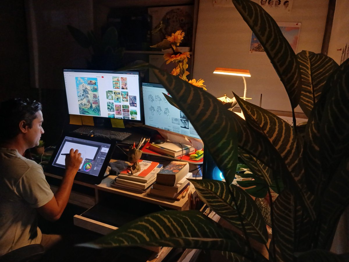 whoAshok's tweet photo. 12 to 14 hours a day here — my home studio, my creative world 

#animationstudio #animation #artstudio https://t.co/BJ04esYHr4