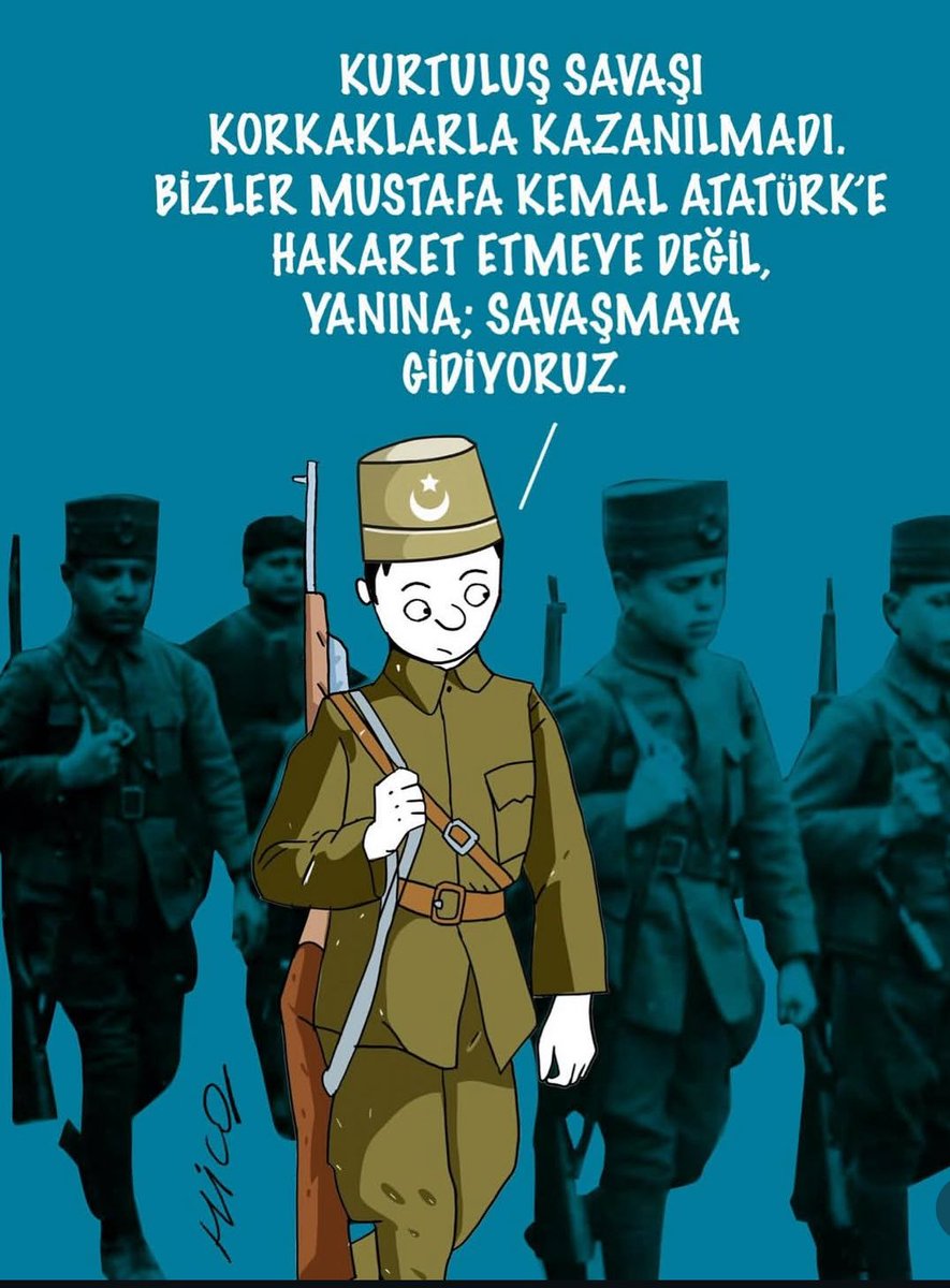 Bak kardeşim;

Atatürk’ü anarız, mevlüt okuturuz, adını yüreklere kazıtırız söke söke!

Bugün özgürce yaşıyor, ibadetini yapıyorsan, bunu Atatürk’e borçlusun!

Yırtınsanız da adını ve ilkelerini yok edemeyeceksiniz!

 O karanlık zihinleriniz , O’nun ışığını söndüremeyecek