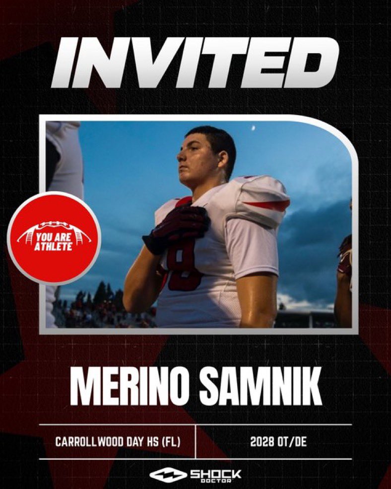 MerinoSamnik's tweet photo. Thank you @youareathlete for the camp invite for this years camp!
@BigPlayRay50 
@MarshallMcDuf14 
@jshea407 https://t.co/f0AeejN5bG