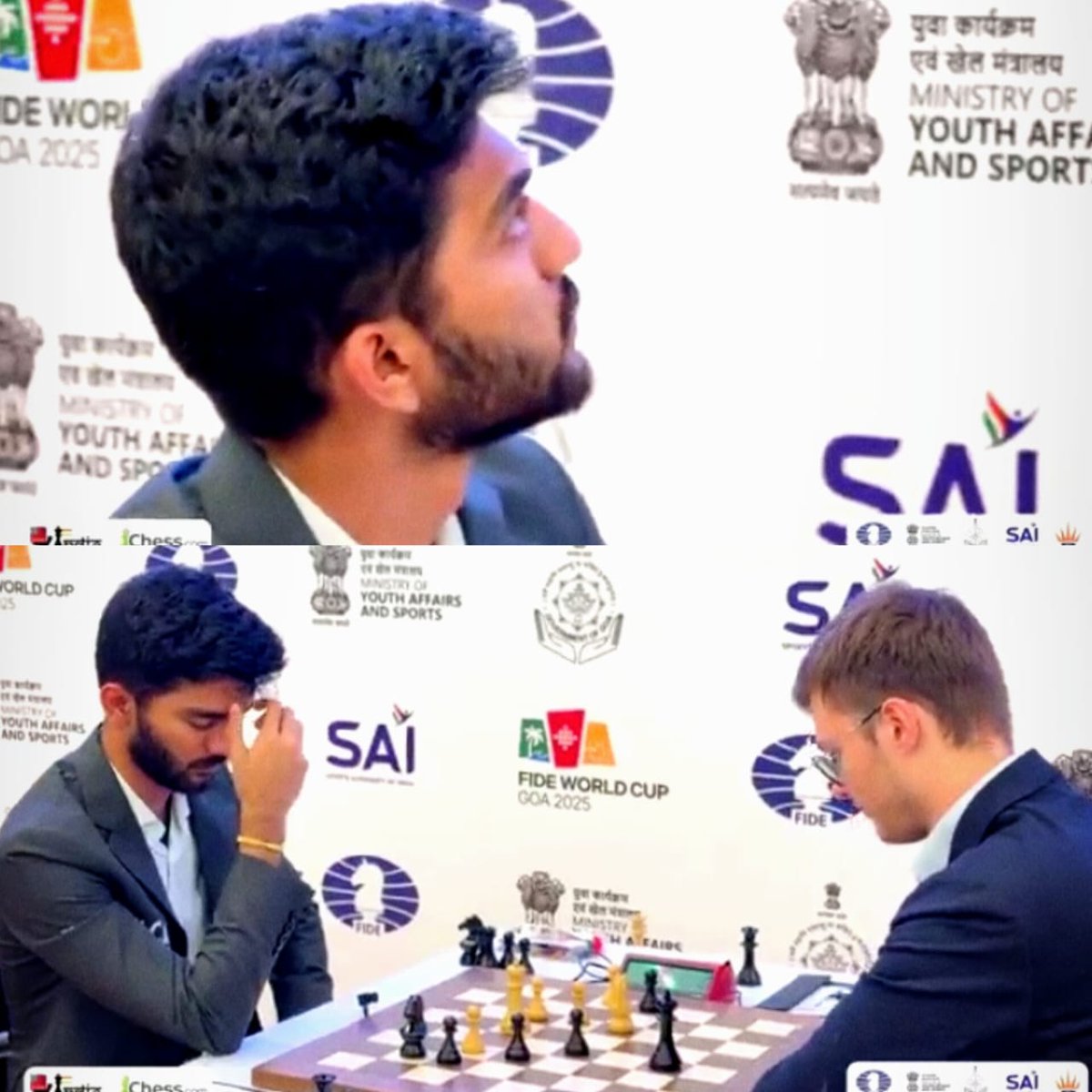 CricCrazyJohns's tweet image. Such a heartbreaking year it’s been for Gukesh 💔 

I hope he comes back stronger in the next one and reminds everyone why he’s the World Champion 🇮🇳

#FIDEWorldCup2025