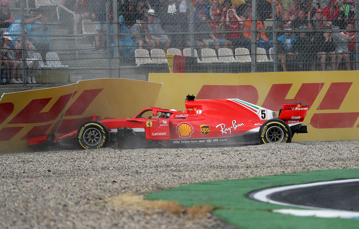 Piastri haciendo la de Vettel 2018