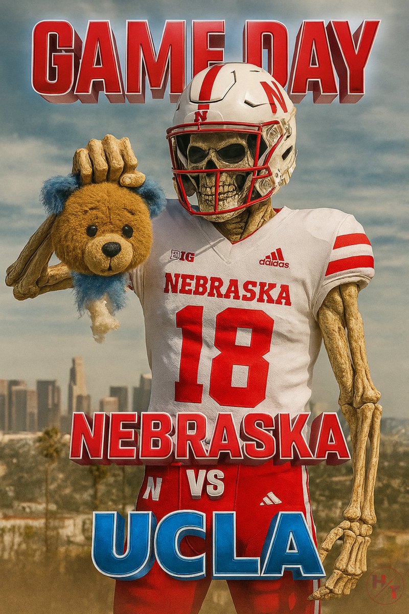 IT’S GAME DAY! 🏈 

Nebraska 🌽 (6-3) 
vs
UCLA 🐻 (3-5)

📍 Pasadena, CA
🏟️ Rose Bowl
📺 FOX
🗓️ Nov 8, 2025
⏰ 8PM CST / 9PM EST