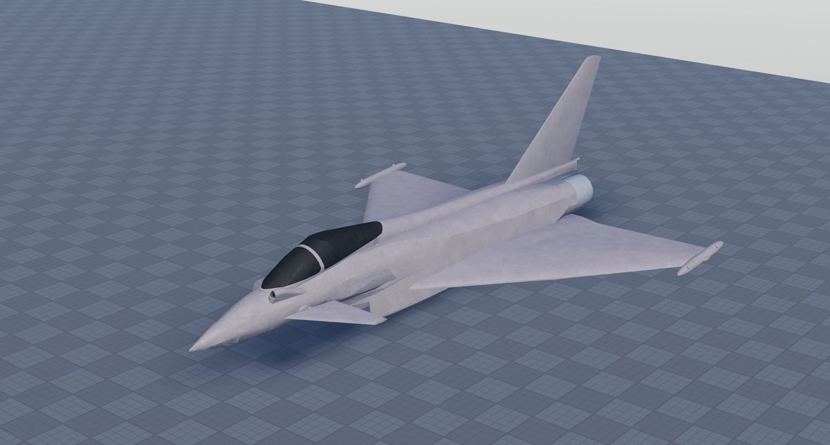 CDacted's tweet image. Base Eurofighter, still lacking a fair few features but the base shape is there.

Might make a Turkish livery since they are in talks about acquiring some of these.

#Roblox #RobloxDev #Robloxbuilds