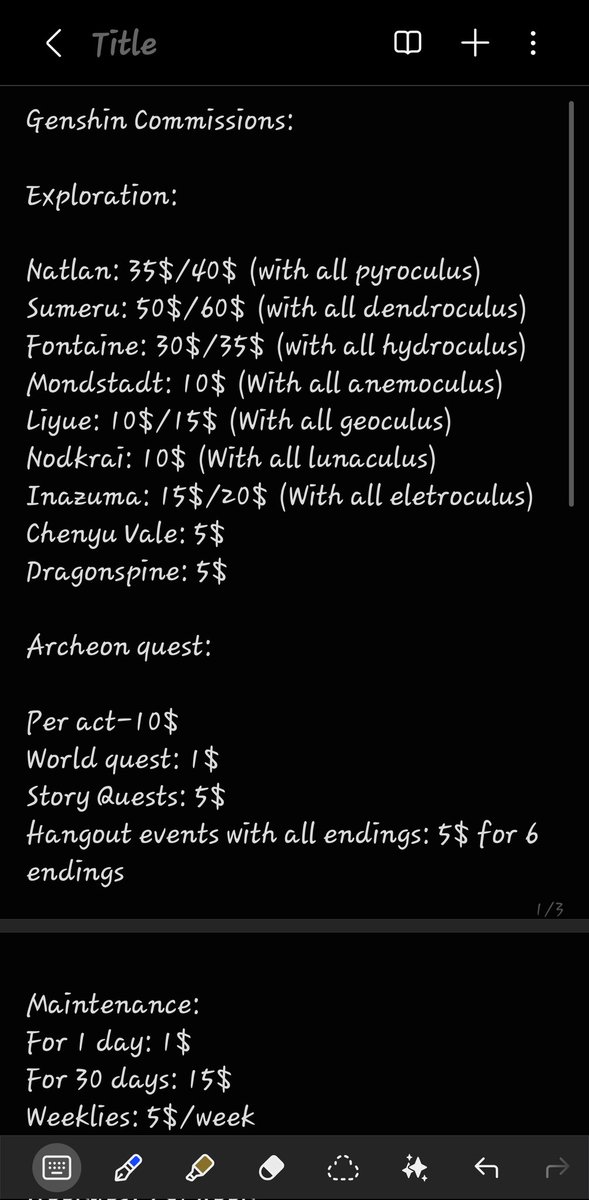 ashypilots's tweet image. HI EVERYONE! SO AFTER A LOT OF REVISIONS, THIS WILL BE MY PRICELIST FOR ALL KINDS OF GENSHIN COMMISSIONS!!

PLEASE LET ME KNOW IF THE PRICES NEED ADJUSTMENTS OR SHOULD I GO WITH THIS?