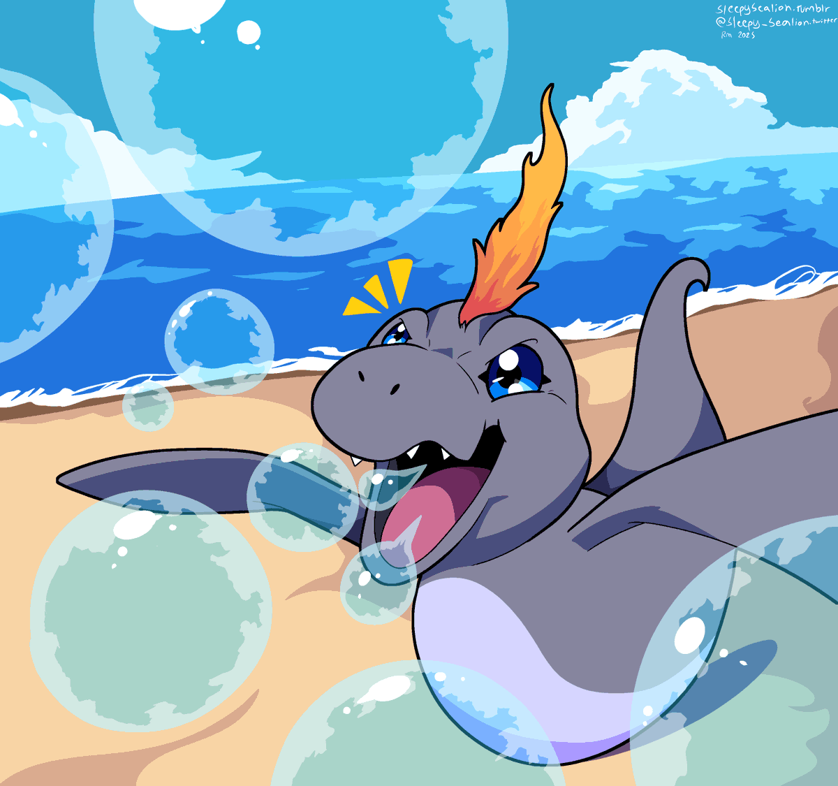 sleepy_sealion's tweet photo. Don't mind them, they're In-training. #digimon #bukamon https://t.co/u4DEgza5V1