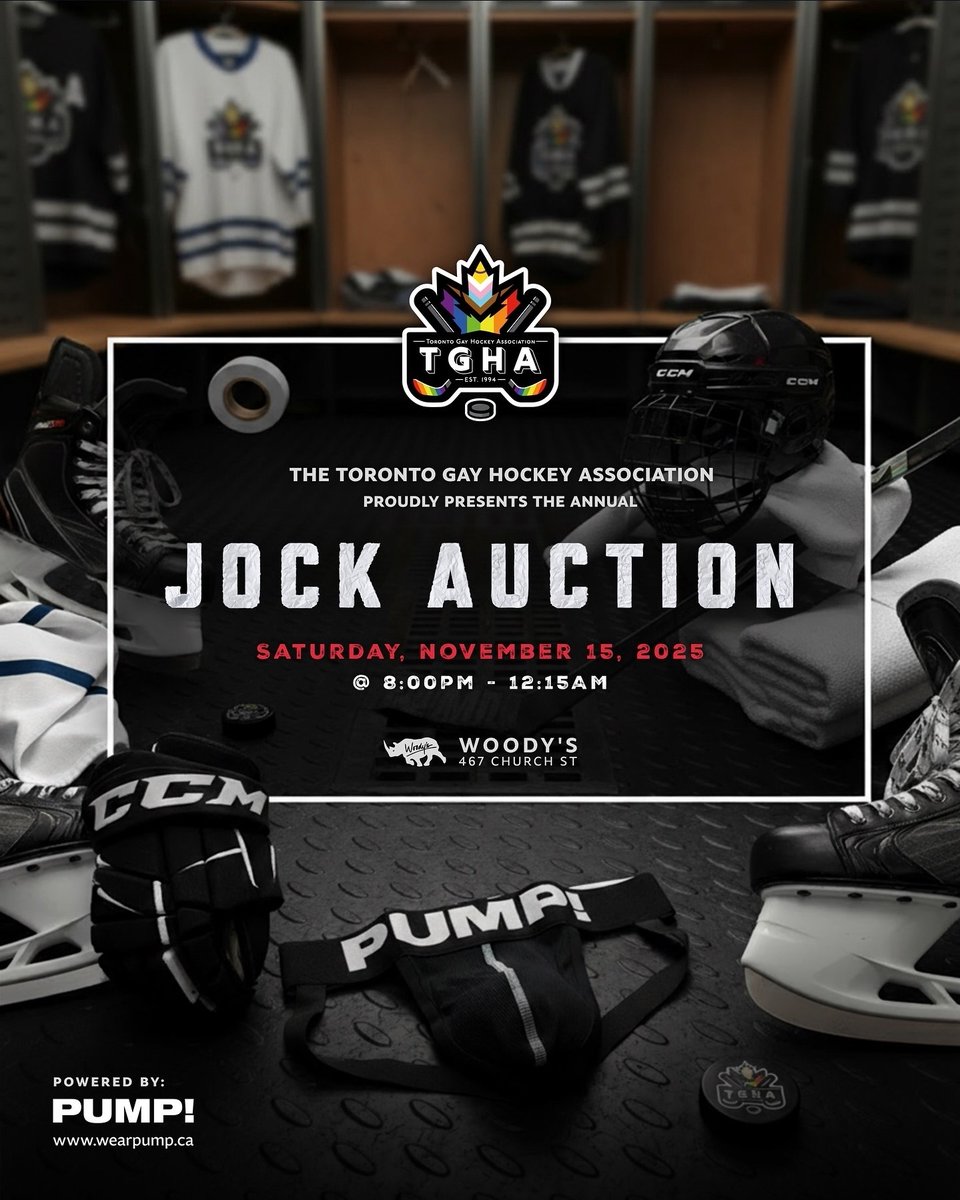 Toronto! Next Saturday, come to Woody's and buy a raffle ticket for a chance to win my jockstrap I'll be wearing. I'll take it off and give it to you on stage 😏