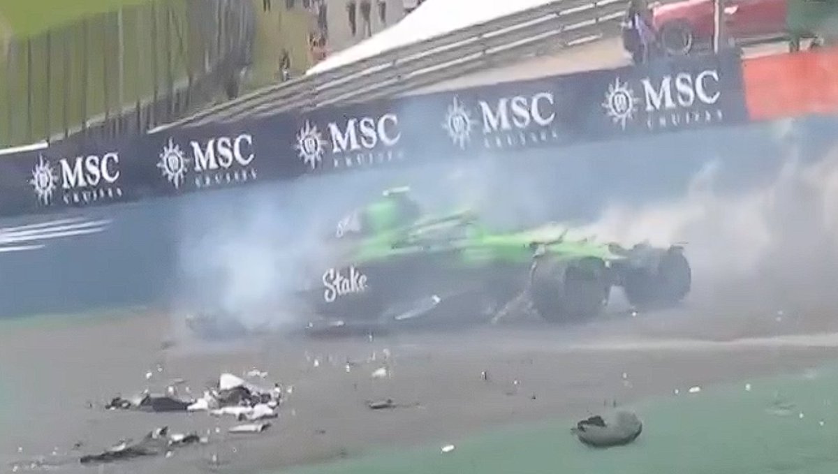 f1tspro's tweet photo. Looks like those three cars only took minor damage — they should be fixed before quali without issues…
But Bor might not make it in time. https://t.co/o6rvoSa1ND