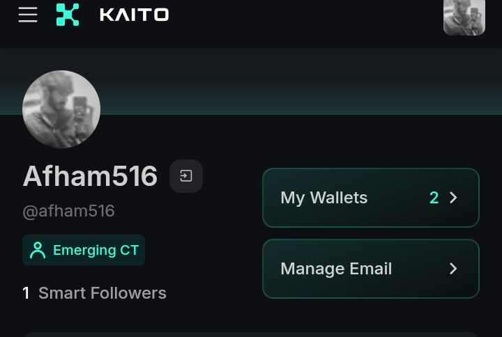 afham516's tweet photo. Finally,Just got my first Smart Follower on @KaitoAI
Time to stay ahead of the curve with deap research research,smarter trends and more focused.@Cryptowithkhan
#KaitoAI #Web3Community #SmartFollower https://t.co/hTksnMHAAu