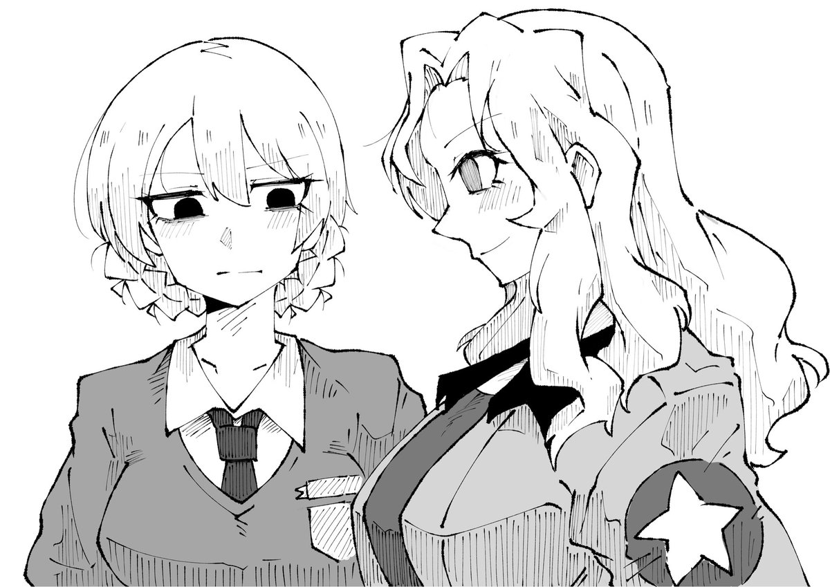 視線を向けるダージリンと
気づかないケイです。 