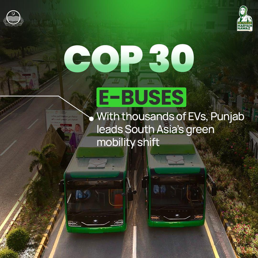 Fn_says's tweet photo. Punjab takes a bold step toward sustainable mobility.With the launch of thousands of electric buses, the province is reducing emissions and reshaping urban transport.
#GreenPunjabAtCOP30 https://t.co/nFIIXcACY8