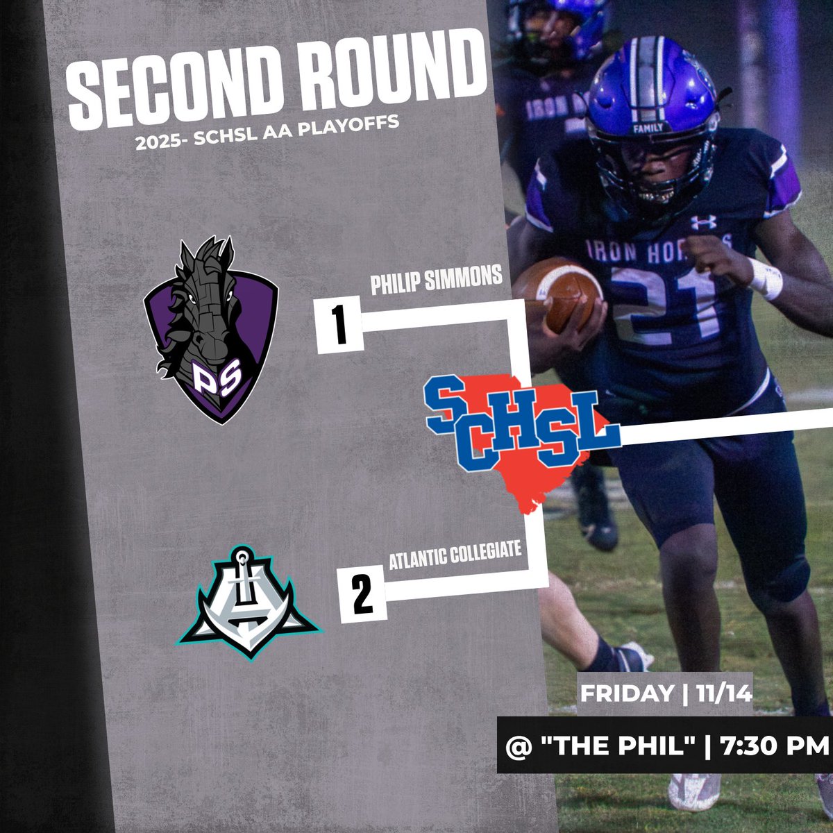 Second Round action.... COMING UP NEXT! Your Iron Horses will be home Friday at 7:30pm against Atlantic Collegiate Academy. Lets make it a great night! #W1nTheDay