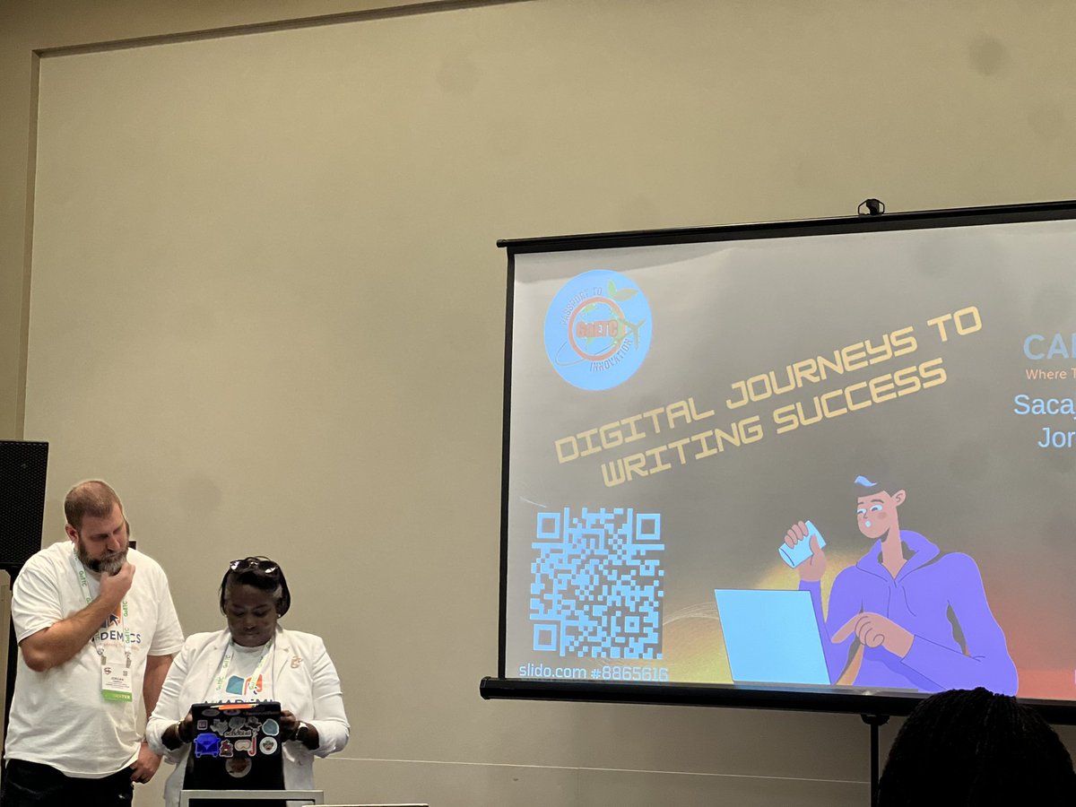 jcambron3's tweet photo. @cambronedu and I had a great time at @GaETConf showing tools like @myshortanswer @GetSchoolAI @Quill_org @ClassCompanion_ and @curipodofficial to show how they can be used to increasing student engagement while improving their overall writing skills. #GaETC25 #Camademics https://t.co/zUlufUu4I4