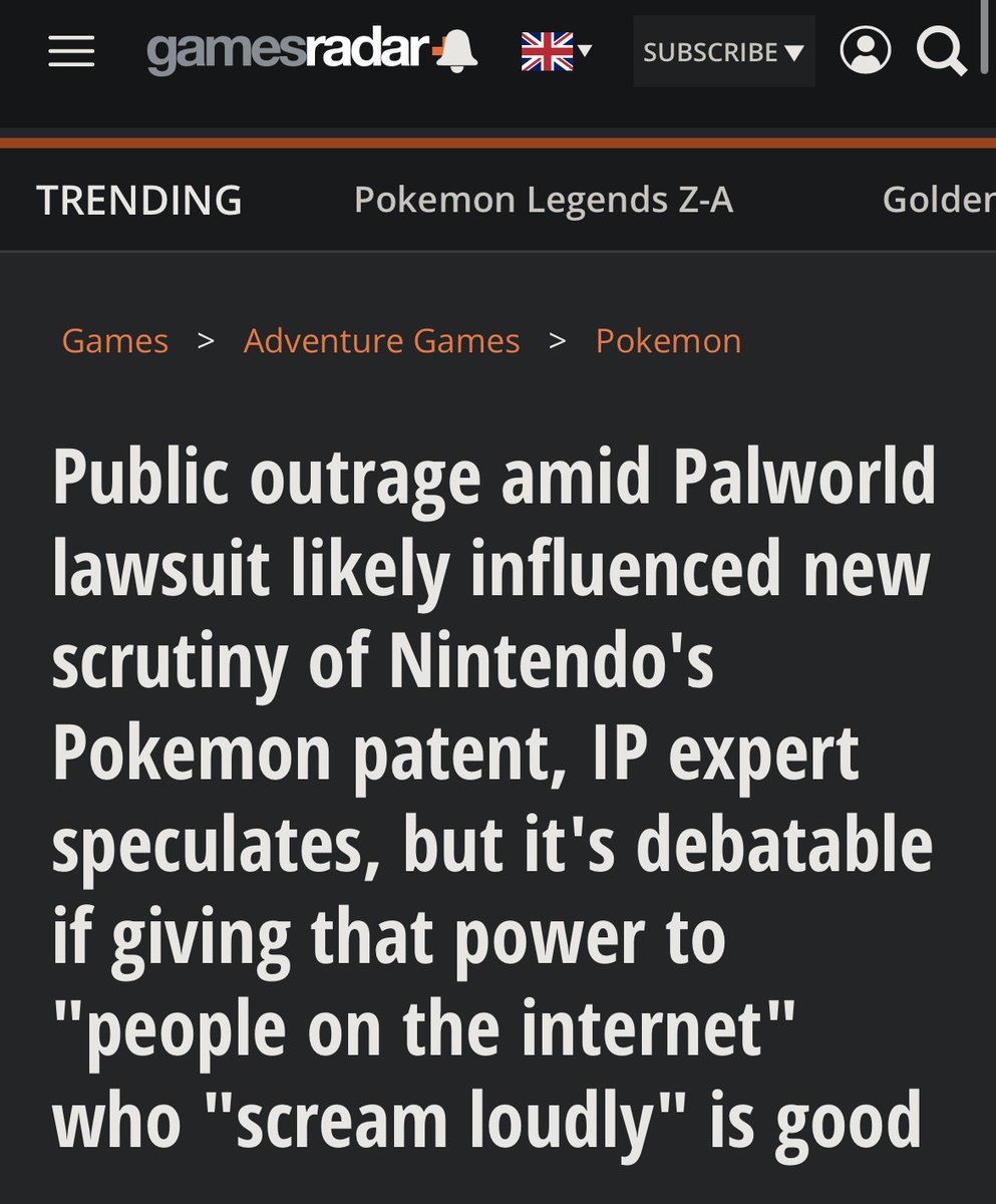 Pirat_Nation's tweet photo. Public outrage over Palworld lawsuit likely influenced re-examination of Nintendo's Pokemon patent, IP expert speculates: 

"Only about 1% are actually started by the director like this one was. It takes something quite monumental, I think, for the USPTO director to themselves initiate the process"