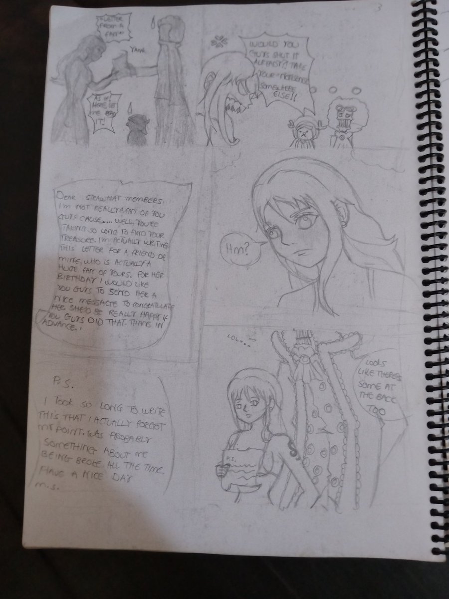 ms_mathart's tweet image. That one time I tried to make a #onepiece fan comic for my friend. Eventually lost interest. (1)
