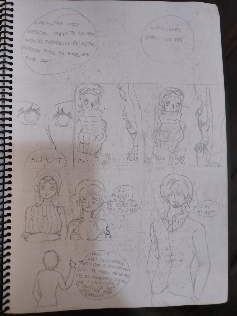 ms_mathart's tweet image. That one time I tried to make a #onepiece fan comic for my friend. Eventually lost interest. (1)