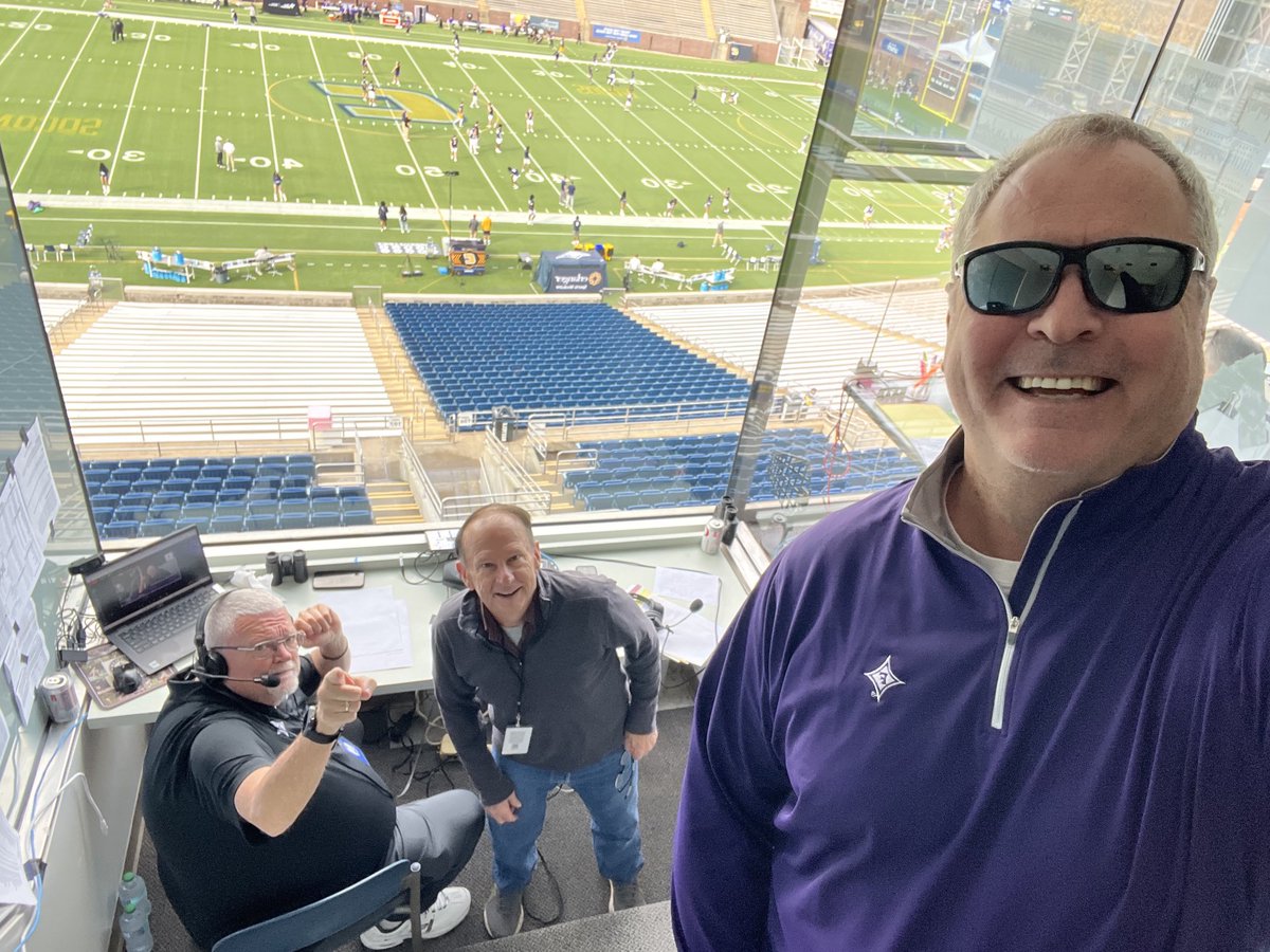 paladinDSC's tweet photo. WAKE UP!!  ITS GAME DAY!!  ⁦@DanScottShow⁩ and ⁦@TomVanHoy⁩ proving that sleep is highly overrated.   The Furman Radio Network is on the air.  ⁦@FurmanPaladins⁩  #letsgoDins https://t.co/gcws5AMmNS