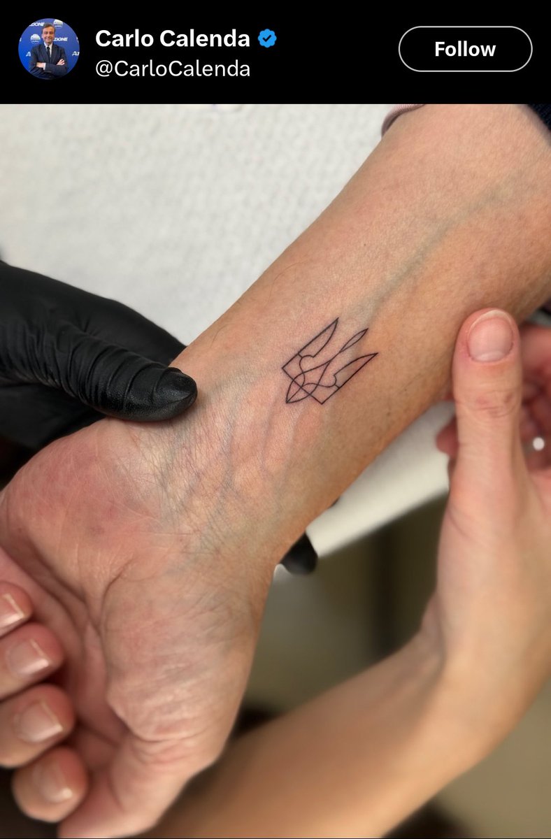 Ora per partire e andare a combattere al fronte a Calenda manca solo una cosa: Il coraggio, ma quello non te lo puoi tatuare