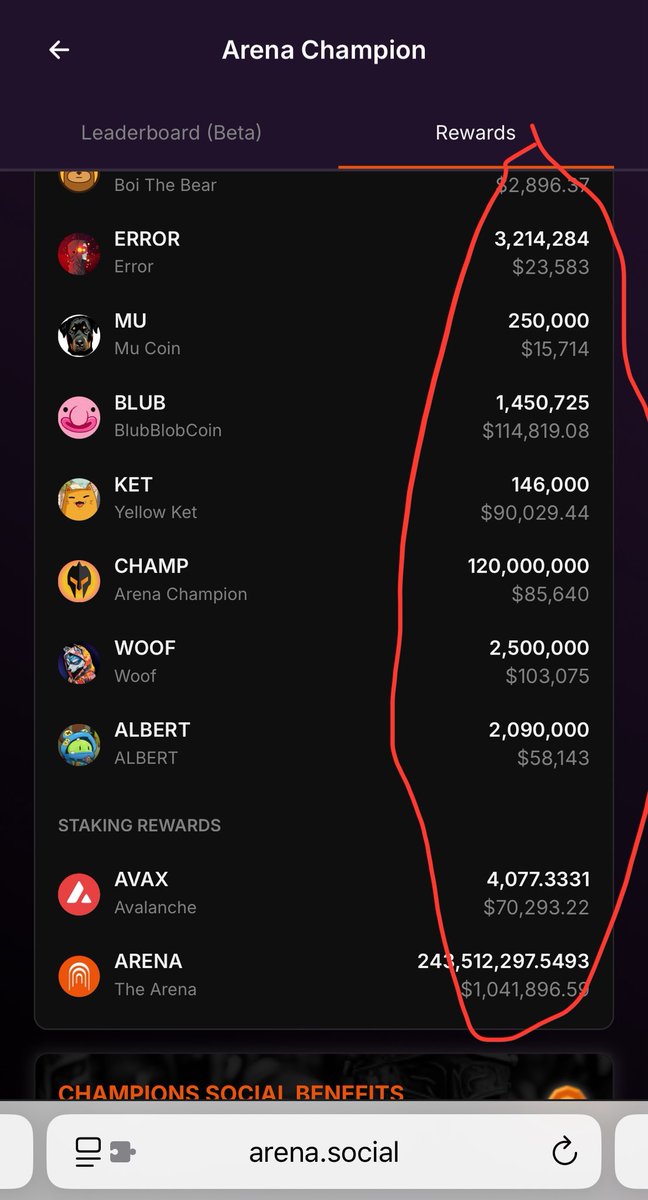 KINGETH22's tweet photo. Did you know that @thearena rewards you generously for staking your $ARENA?

Not only do you earn 20% APY, distributed weekly - you also have a chance to become an Arena Champion and receive tokens from new launches on the platform.

During the last semi-bull run, I was getting thousands of dollars worth of tokens airdropped to me just for staking!