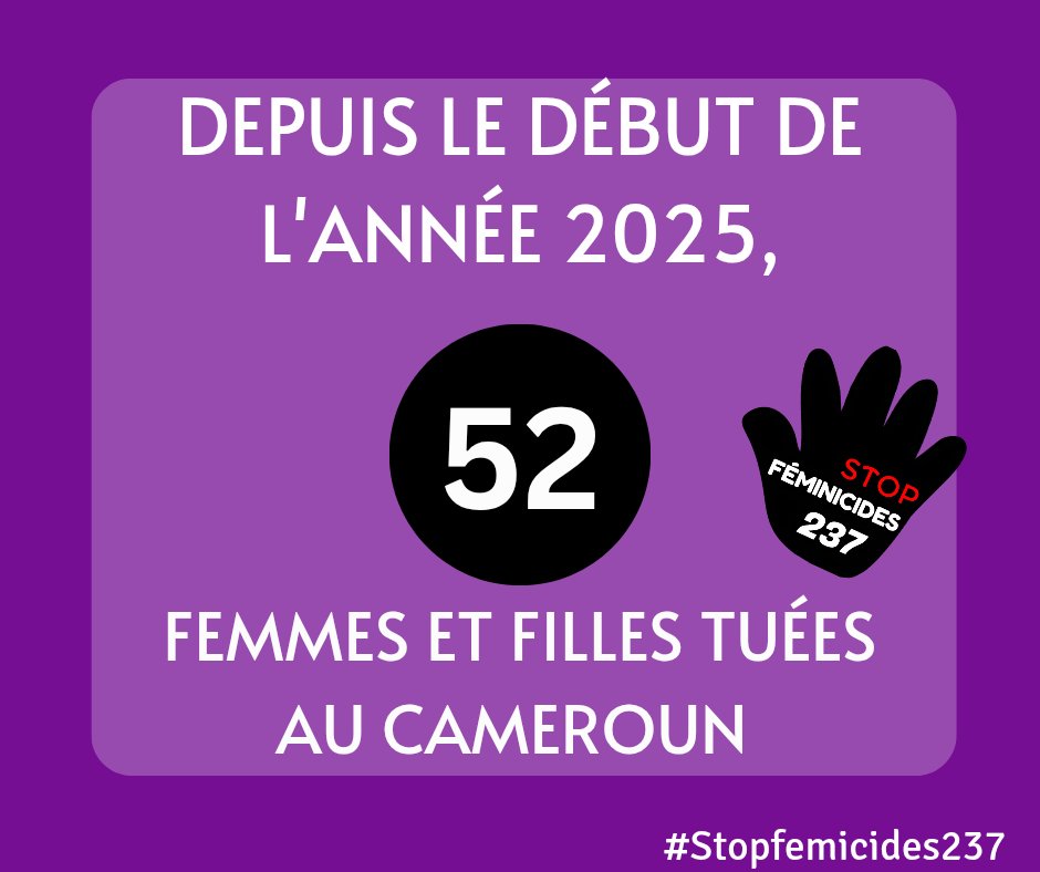 Une femme battue à mort par son mari le 28 Octobre 2025 dans le village de Doumé, région de l'Est.

Son bourreau attrapé par la police après une enquête ouverte suite à l'avis de disparition lancé par la famille de la victime, ce dernier...

#Stopféminicides237
#Cameroun