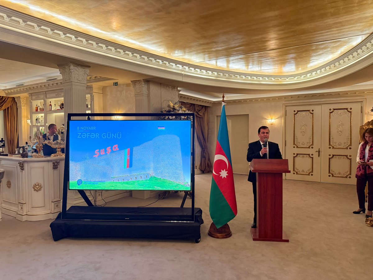 AzEmbBulgaria's tweet image. Victory Day of Azerbaijan was joyously celebrated in Sofia with the participation of representatives of the Azerbaijani diaspora, diplomats, as well as Bulgarian friends of Azerbaijan.

Speaking at the event, Chingiz Garibli, Charge d'Affaires of the Embassy of the Republic of…