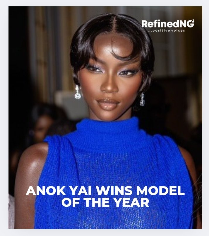 refinedng's tweet photo. #AnokYai just got named #ModeloftheYear 2025 and it’s giving ICON status.
#Anokyai
#anok
#modeloftheyear https://t.co/Z8vwYT5EK4