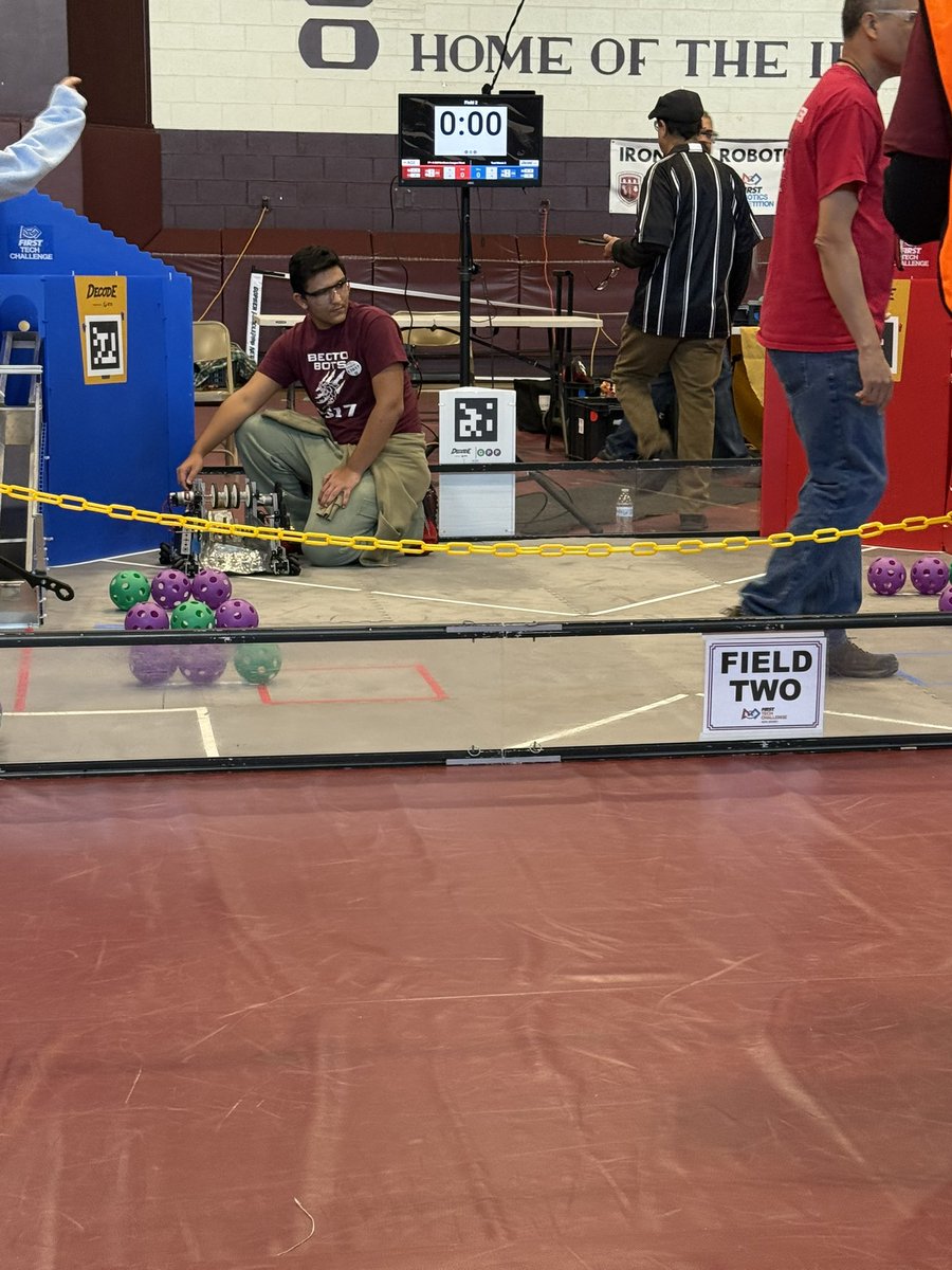 setting up for match 1!! <a href="/BectonHS/">Becton Regional High School</a> GO BECTOBOTS!