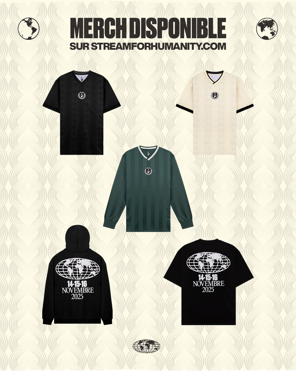 THREAD - MERCH STREAM FOR HUMANITY

Pour agir contre la faim dans le monde, achetez le merch officiel de l’événement

Les bénéfices seront reversés à Médecins Sans Frontières et au Secours Populaire (détails en réponse) 🇵🇸🇨🇩🇸🇩🇳🇬🇫🇷

👉 streamforhumanity.fr/pages/products