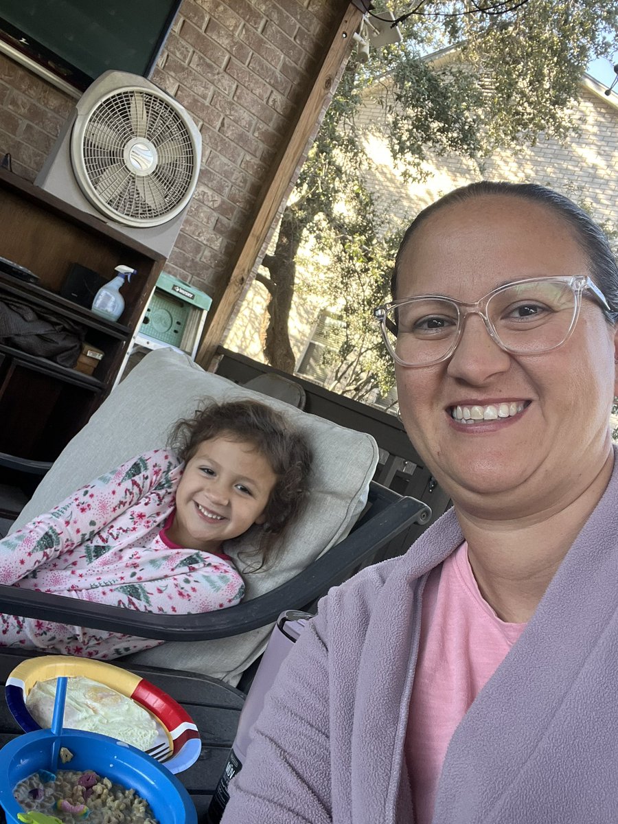 Saturday morning out on the back porch enjoying this beautiful weather #nofilter #loveher #babygirl <a href="/coachv10/">Coach V🏈🥎</a> I love when she loves spending time with me 🫶🏼🫶🏼🫶🏼💝💝💝✝️✝️✝️