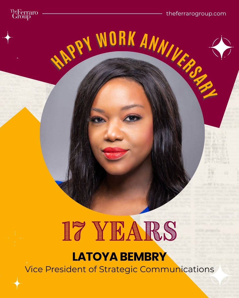 TheFerraroGroup's tweet photo. Happy work anniversary to our amazing Vegas team members! Thank you for your hard work and loyalty. 🥳 https://t.co/ZQ6YDsnPQc
