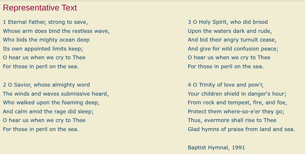 Next week, we will pause for #VeteransDay in the U.S. and #RemembranceDay in Canada and other Commonwealth nations. May these words comfort all who have served.
hymnary.org/text/eternal_f…