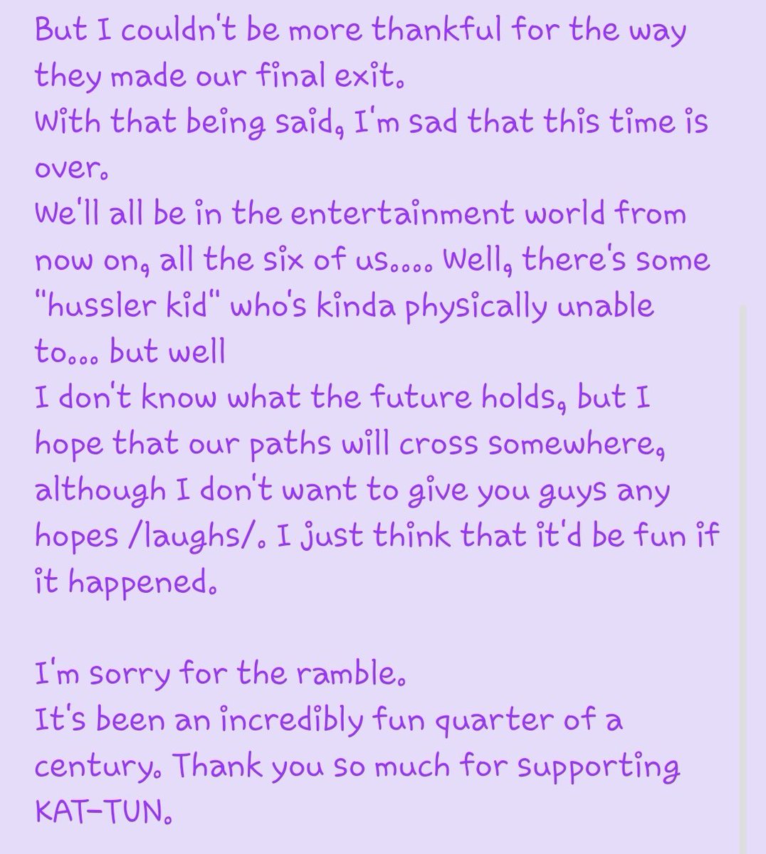 UedaNoYome's tweet photo. #BreaktheKATTUN

💜 Nakamaru Yuichi: https://t.co/DR1njOGAh4