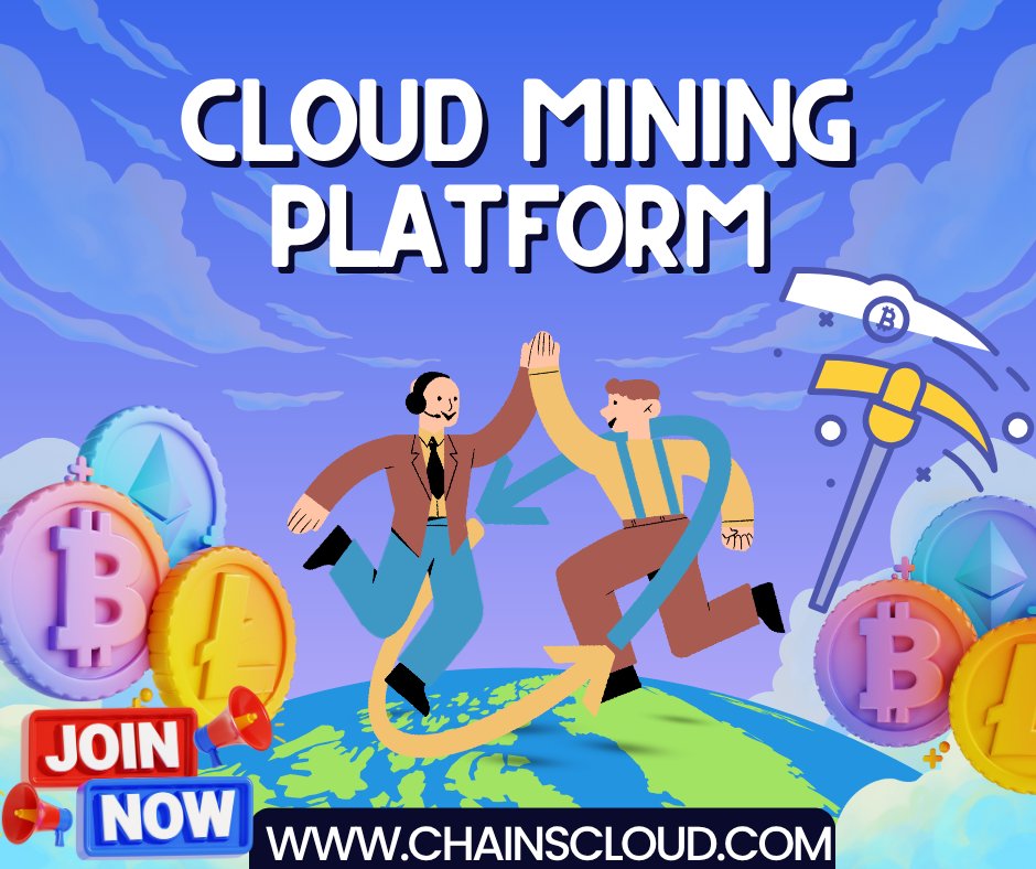 ChainsCloud's tweet image. Users explore cloud mining free opportunities on ChainsCloud, earning crypto rewards at chainscloud.com #CloudMiningFree #CloudMiningCrypto #TrustedCloudMiningSites