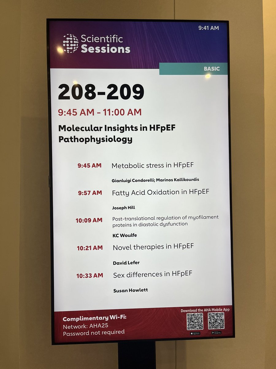 stephkereliuk's tweet photo. Kicking off more amazing #BCVS programming this morning at #AHA25 with Molecular Insights in HFpEF Pathophysiology @BCVSearlyCareer https://t.co/P02izQ1Hqq