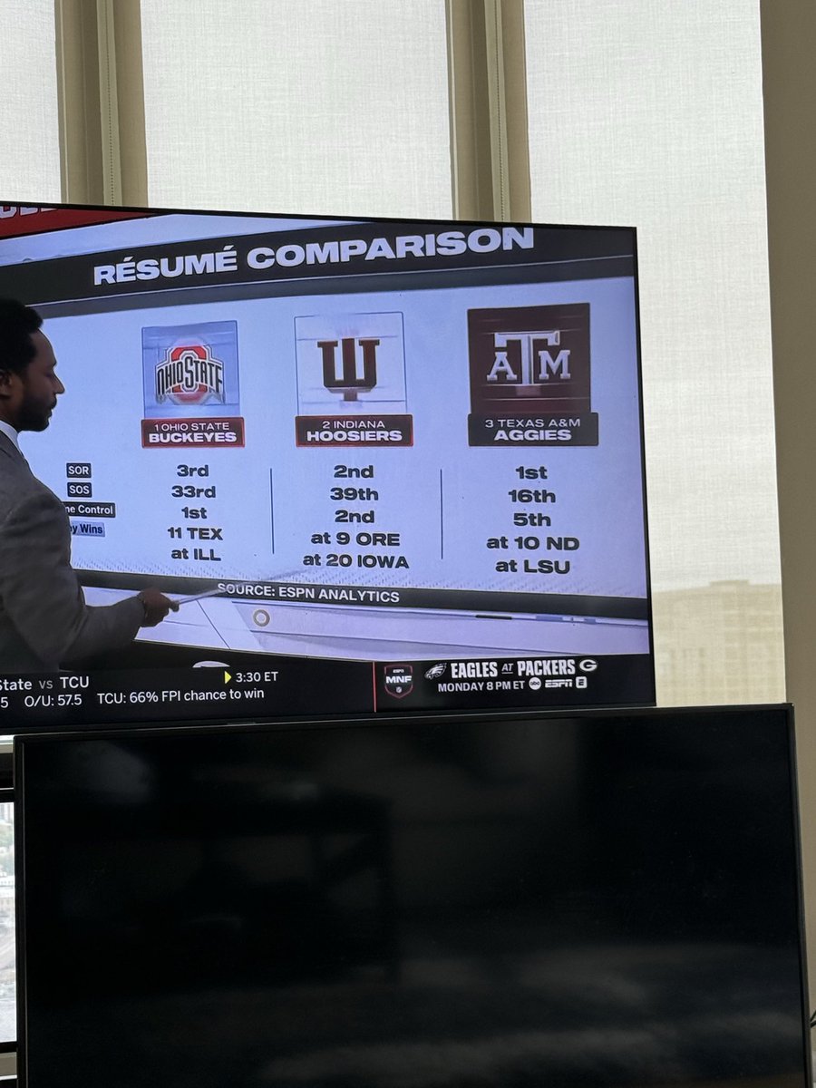 Desmond Howard just said Texas AM’s two wins are better than IU’s two wins… in what world does that make sense #CollegeGameDay #IU #SECBias #clown #shine