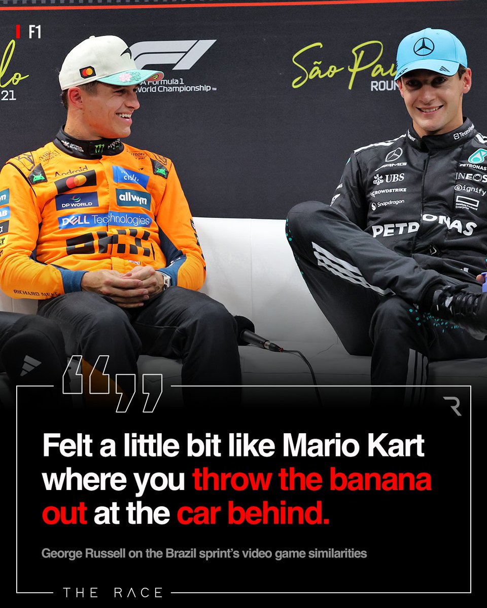 😅 "Smartest guy on the grid this guy."

George Russell on how the Brazilian GP sprint ended up with some video game moments...