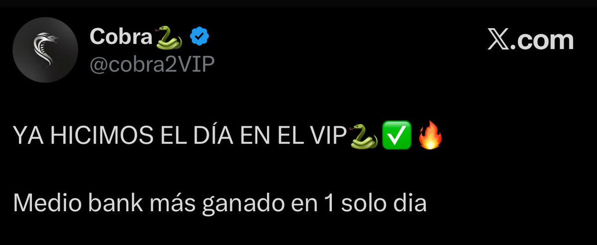 Freepicks4youu's tweet photo. LA COBRA ANDA EN MODO ON FIRE🔥🐍

¿CUÁNTOS EN EL BARCO 🚢 DE LA COBRIZA? 

🎁VOY A REGALARLE SU CARTELERA PREMIUM DE HOY A TODOS LOS QUE DEJEN SU LIKE❤️, RT 🔁 Y SU COMENTARIO 💬 EN ESTE POST YA! 

USTEDES DECIDEN MIS BROS😈👊🏻! PENDIENTES A LOS QUE SIGAN LOS PASOS☝🏻 https://t.co/HuuFiVqVVH