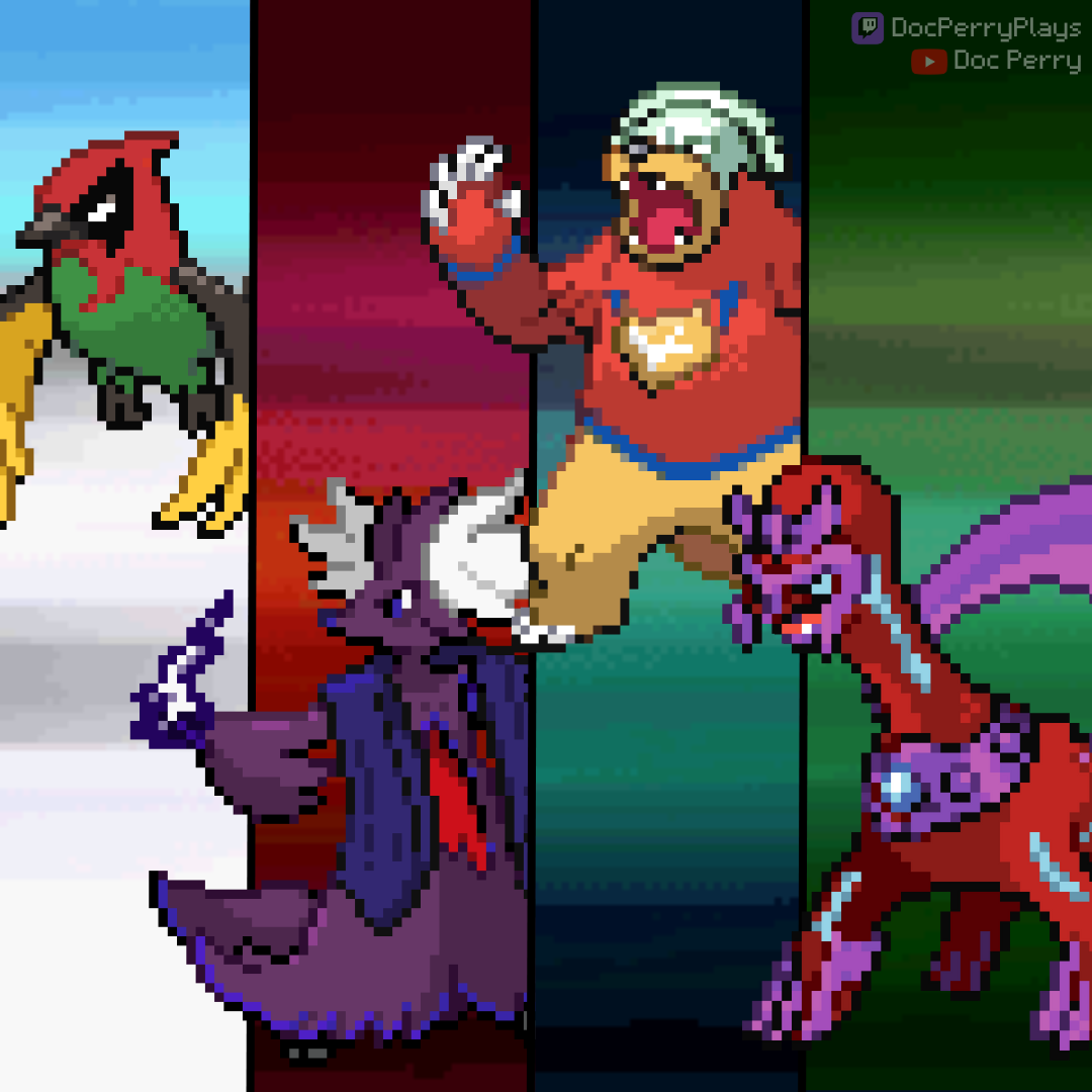 Pokemon Multiverse Demo: Elite Four Ace Pokémon—Fletchbin, Alphox, Ursapeace, Dianeto 

Yes! On November 14, the community will have the chance to unlock another mode for the Demo Release — the Elite Four Challenge!

twitch.tv/docperryplays

#twitch #pokemon #fangame #marvel #dc