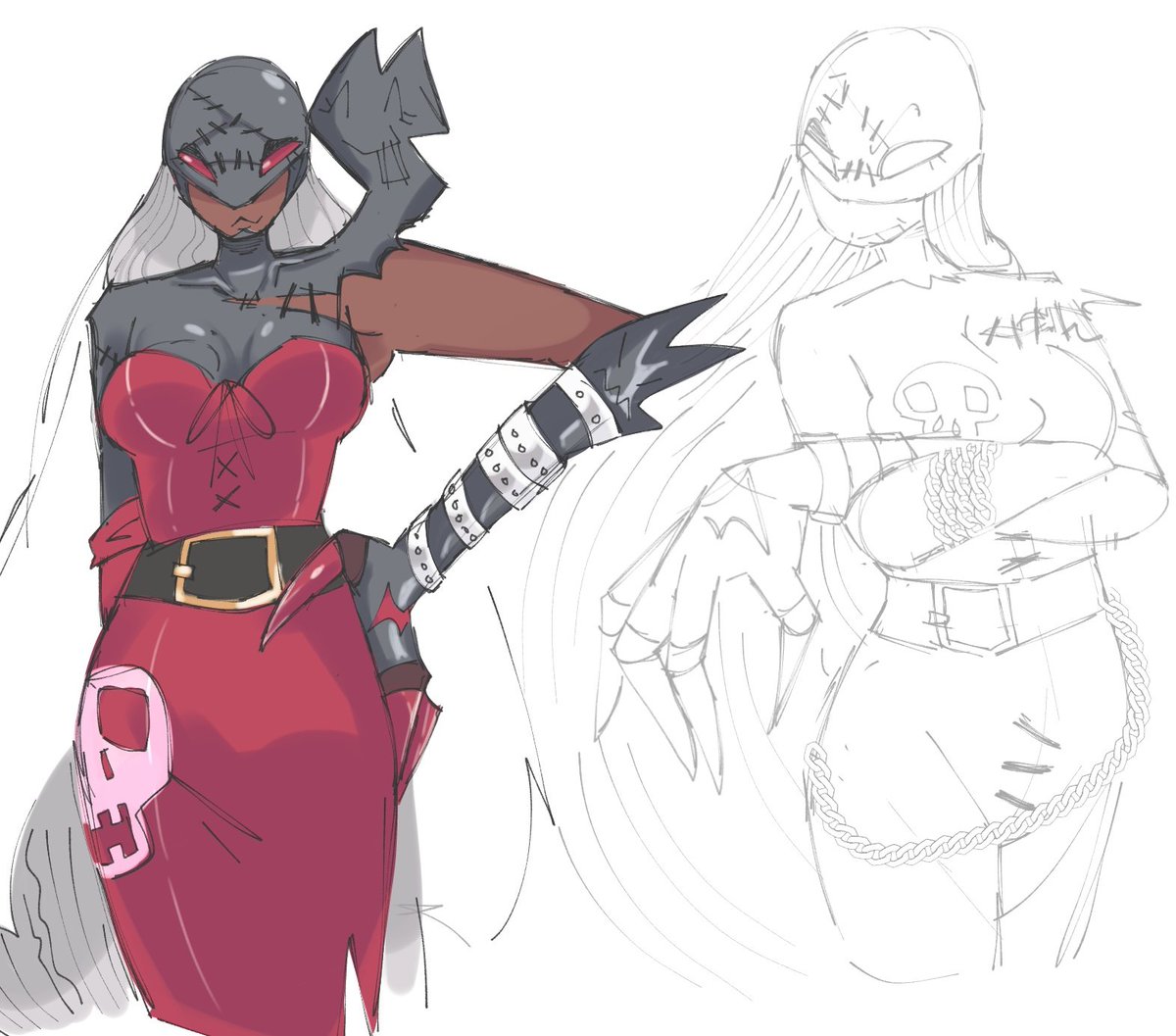 MORE_OFLESS's tweet image. How do I tell people I like Ladydevimon without looking like a gooner freak 
#digimonfanart #DigimonTimeStranger