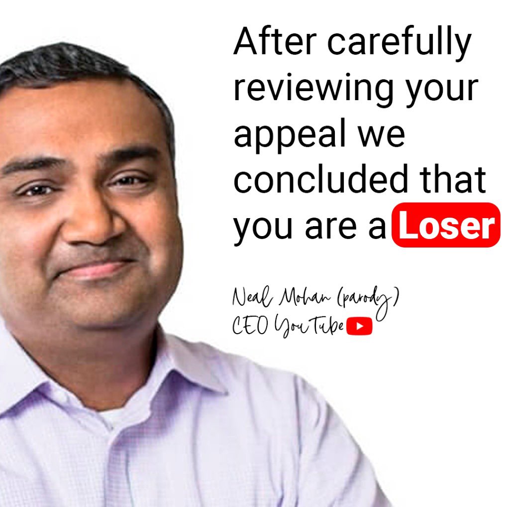 Here is YouTube’s response to your unfortunate situation