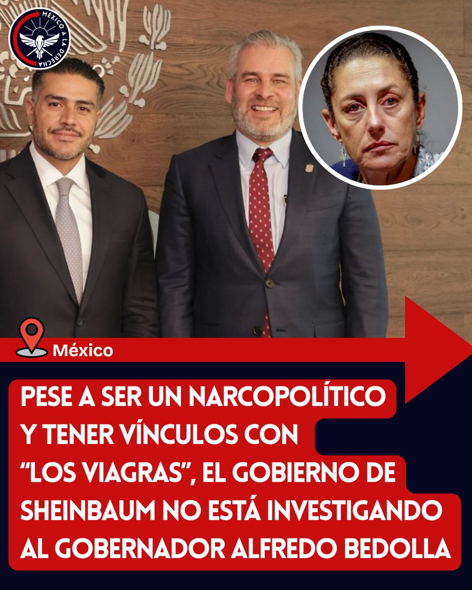 MexicoalDerecha's tweet image. 🚨🚨🚨PESE A SER UN NARCOPOLÍTICO Y TENER VÍNCULOS CON &quot;LOS VIAGRAS&quot;, EL GOBIERNO DE SHEINBAUM NO ESTÁ INVESTIGANDO AL GOBERNADOR ALFREDO BEDOLLA
👇👇👇

IMPUNIDAD MORENISTA.

A pesar de las evidencias encontradas por periodistas de investigación en documentos filtrados de…