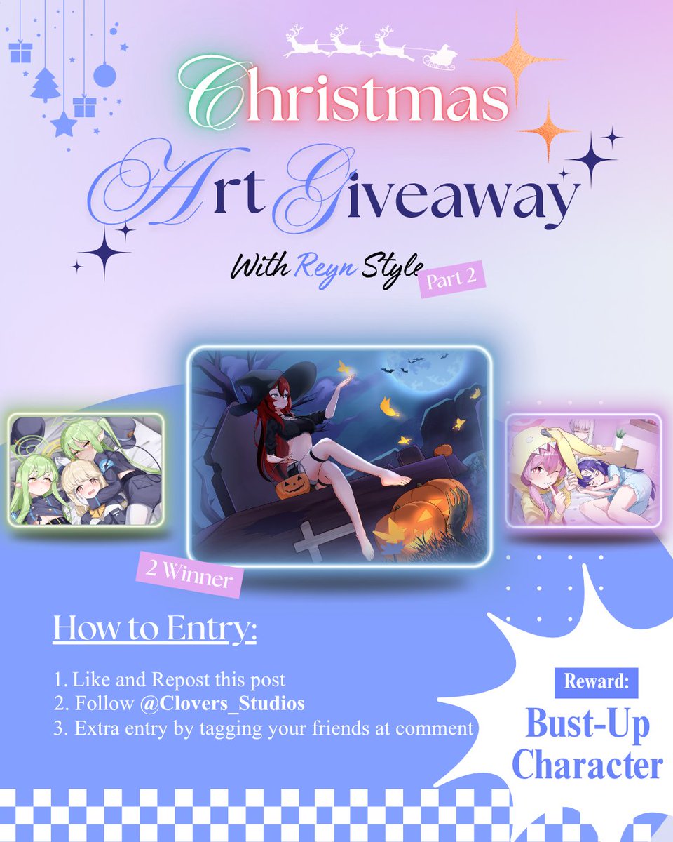 ✨YCH Art Giveaway✨

Winner: 2 people
Reward: Bust up
Artist: Reyn

How to Entry:
- Like and repost this post :3
- Follow me
- Extra entry by tagging your friends at comment

🚨Close in 72 hours🚨

Good luck everyone :3
#artraffle #raffle #artgiveaway