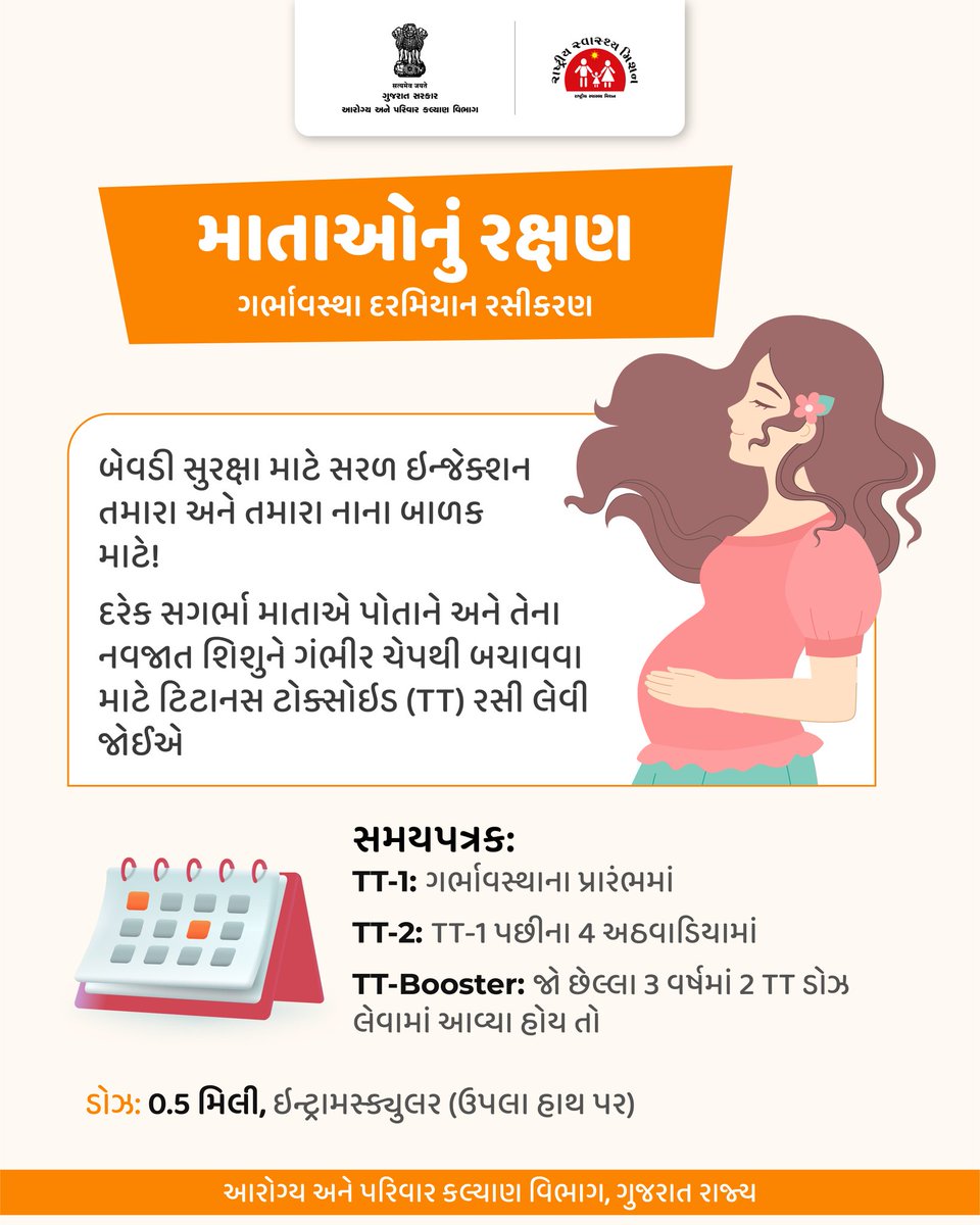 ગર્ભાવસ્થા દરમિયાન કાળજી રાખવી ખૂબ જરૂરી છે...

#Motherhealth
#gog 
#healthdepartment 
#spreadawareness
#childcare
#vaccines