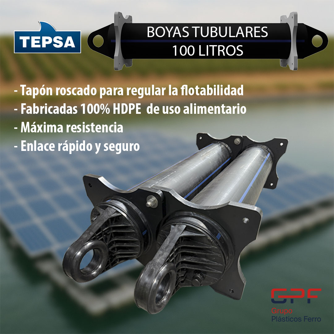 TepsaGPF's tweet photo. ¿Sabías que además de en la #acuicultura nuestras boyas tubulares se usan en muchos otros sectores por su robustez y versatilidad? Por ejemplo en la #minería, generación eléctrica #fotovoltaica e #hidráulica, equipos de control de calidad de agua y mucho más. https://t.co/oLOubYcuat