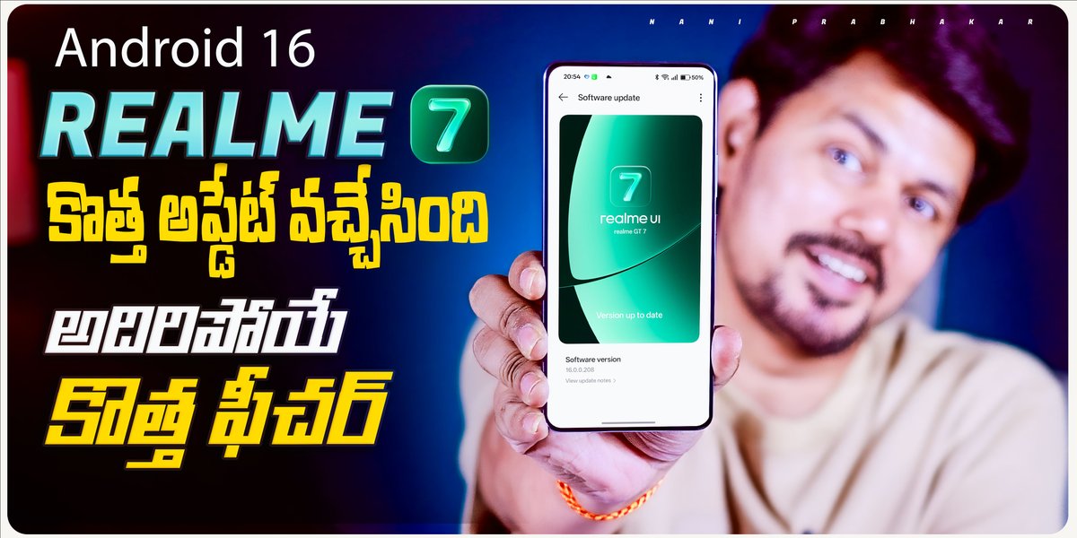 nanistechlogic's tweet image. #realmeUI7 Update with Android 16 – Full Features &amp;amp; Changes Explained... youtu.be/r-9N9ckBGnQ?si… via @YouTube