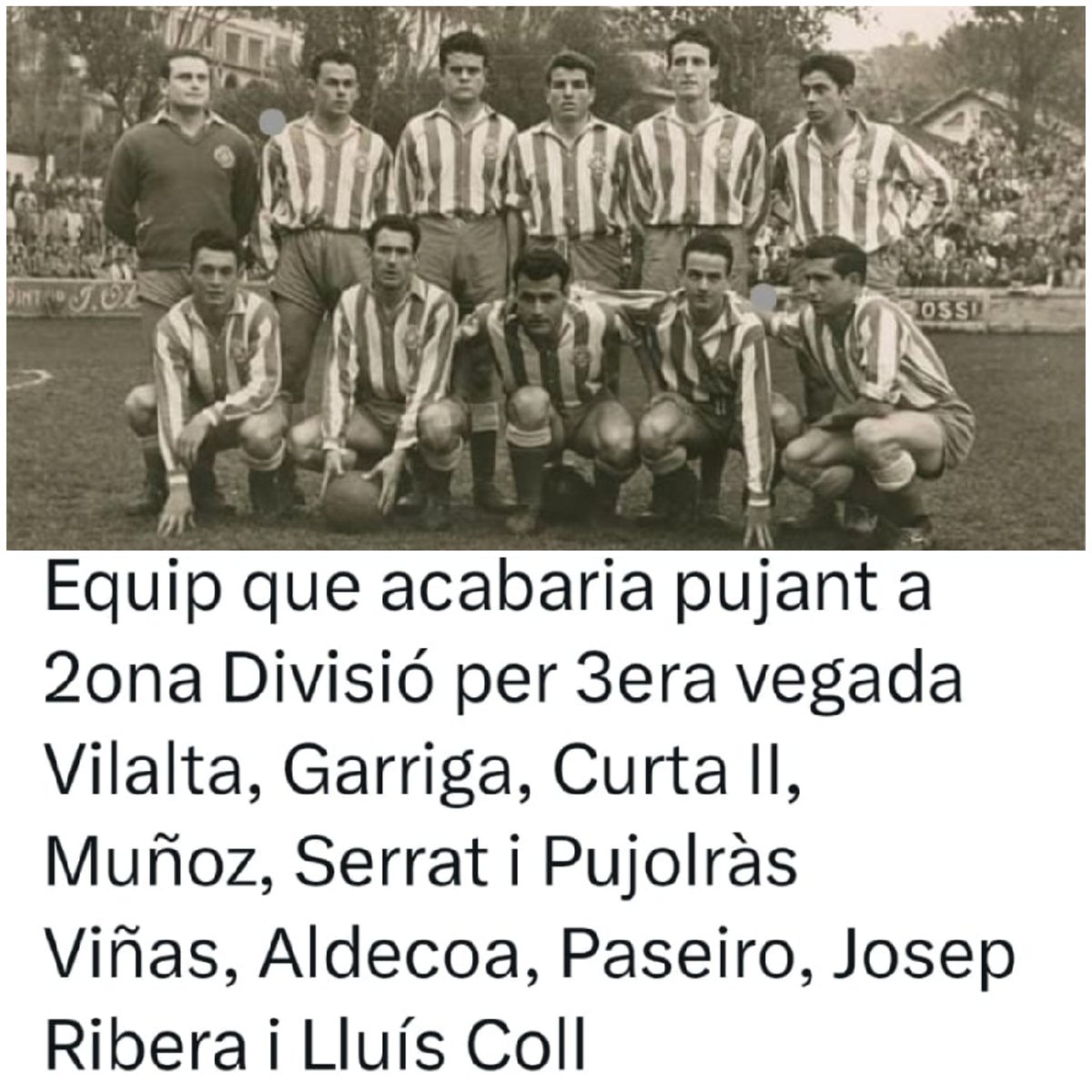 MateosPoch's tweet image. Després de la victòria del @GironaFC , una trista notícia
Fa una estona m&apos;han comunicat la mort d&apos;un jugadors mítics del club: el gran Josep Ribera
M&apos;ho han fet saber la seva esposa, Joana Masó i l&apos;Enric, el seu germà
El meu sentit condol per la familia i pels veterans
ACS🕯️Josep