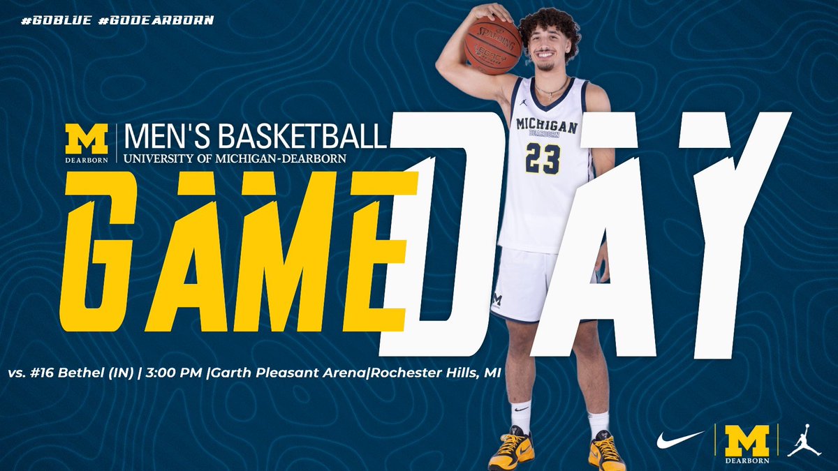 On the Road in Rochester!
📍Garth Pleasant Arena | Rochester Hills,Michigan | 3:00 PM
📺Watch Live: 
youtube.com/live/oc8jaVLdF…
🆚#16 Bethel (IN) 
🍔 Chick-fil-A Classic
#GoBlue #GoDearborn