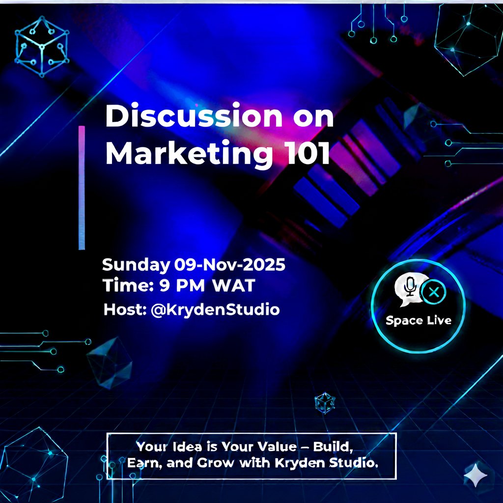 It’s going to be an insightful and exciting session where we break down marketing 101.

Don’t miss it! 
Invite your friends, 
join our community,
 and follow us for tomorrow’s discussion.

x.com/i/spaces/1YqJD…