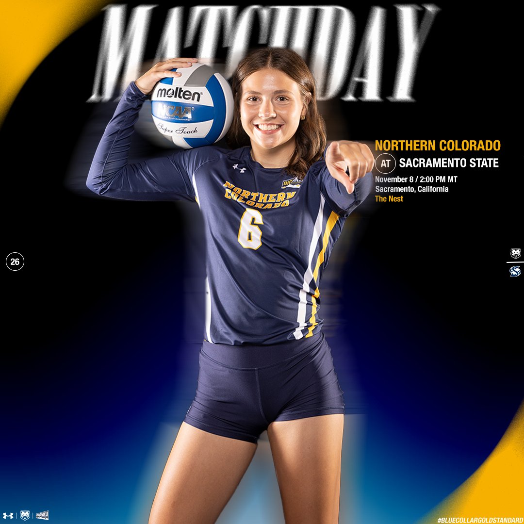 Last road match of the regular season👊

🆚 | Sacramento State
📌 | Sacramento, California
🏟️ | The Nest
⏱️ | 2:00pm
📺 | ESPN+
📊 | uncbears.com/sidearmstats/w…

#BearCountry | #BlueCollarGoldStandard